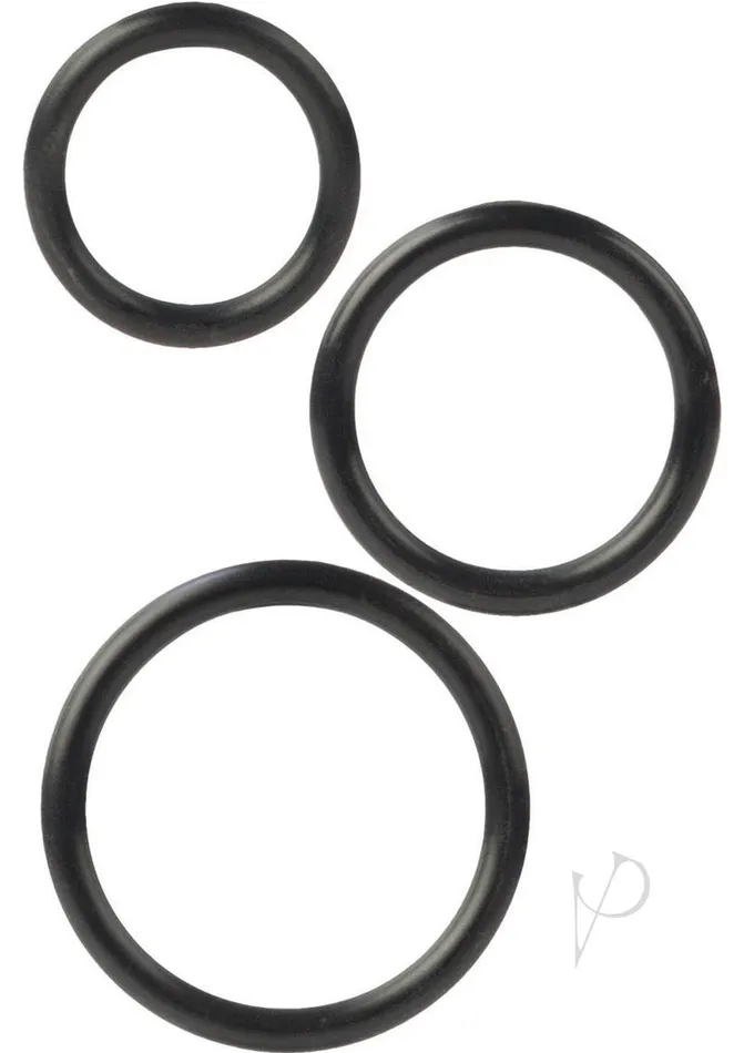 Silicone Support Rings Cock Rings 3 Piece Set Black Rings Anal Silicone Support Rings Cock Rings 3 Piece Set Black Rings Anal
