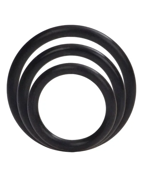 Silicone Support Rings Cock Rings 3 Piece Set Black Rings Anal Silicone Support Rings Cock Rings 3 Piece Set Black Rings Anal
