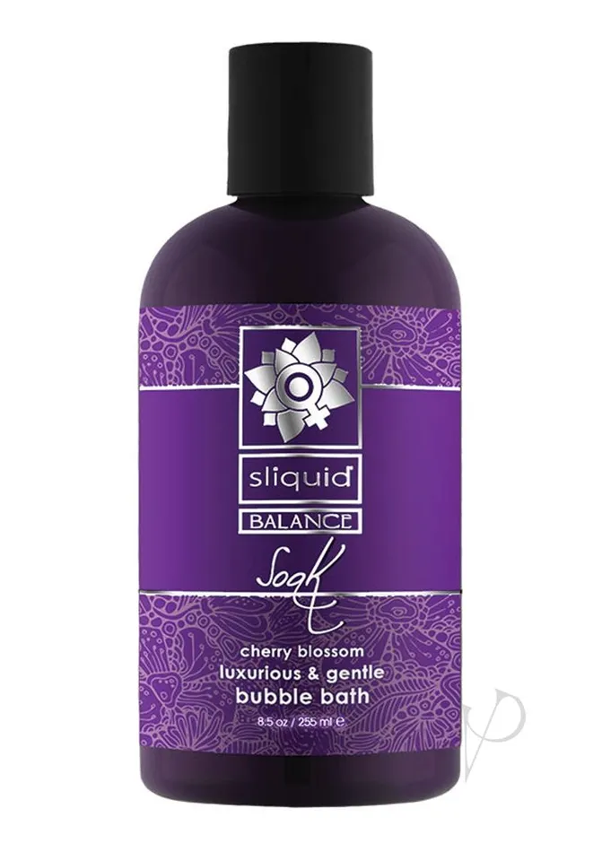 Sliquid Balance Soak Cherry Blossom Bubble Bath 85oz Sliquid Vibrators