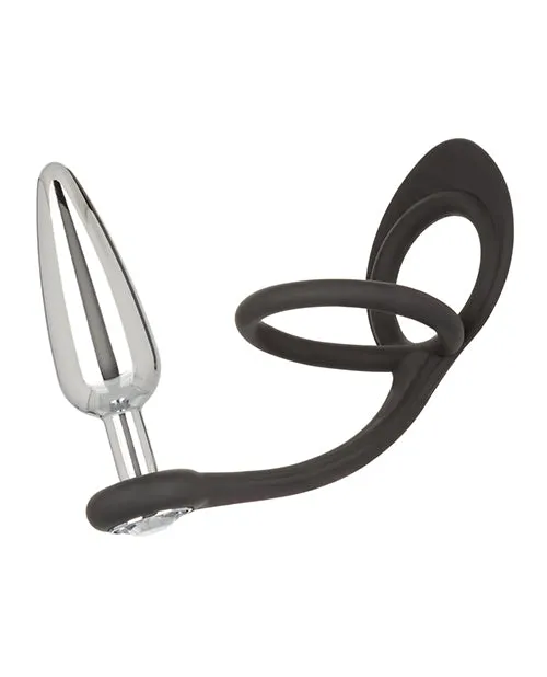Star Fucker Anal Star Fucker Slim Plug Silicone Dual Enhancer Black