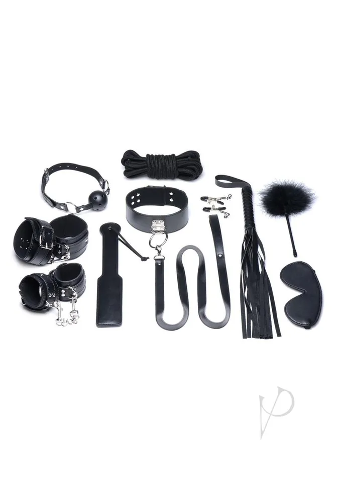 Strict Deluxe 10 Piece Bondage Set Black Strict Couples