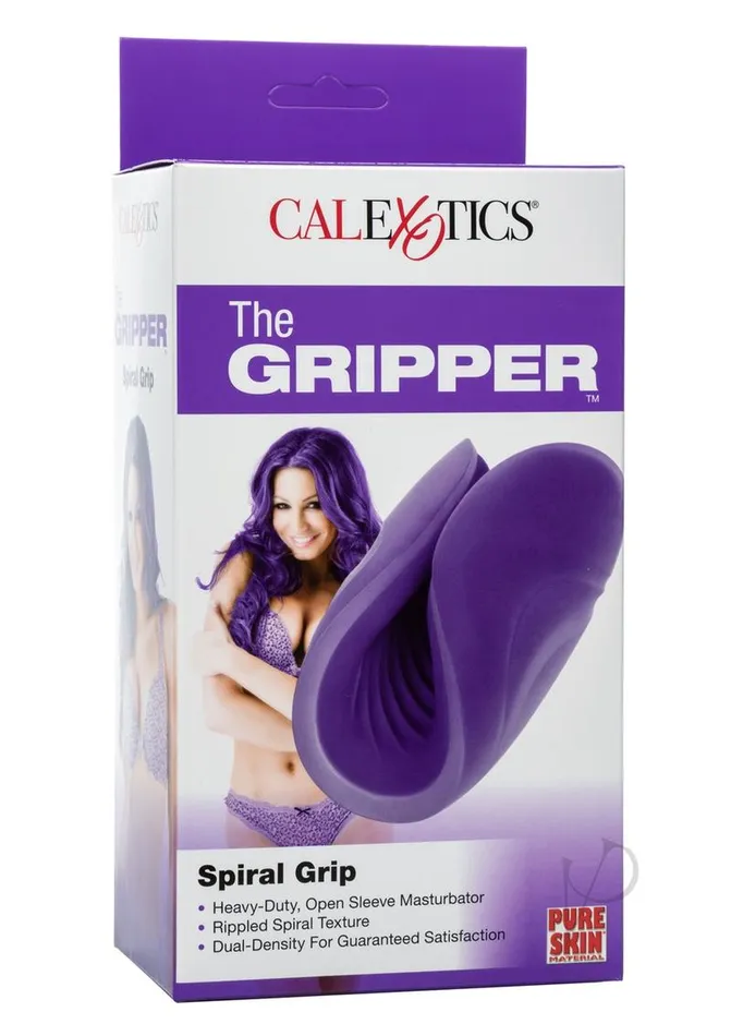 The Gripper Spiral Grip Masturbator Purple The Gripper Male Sex Toys