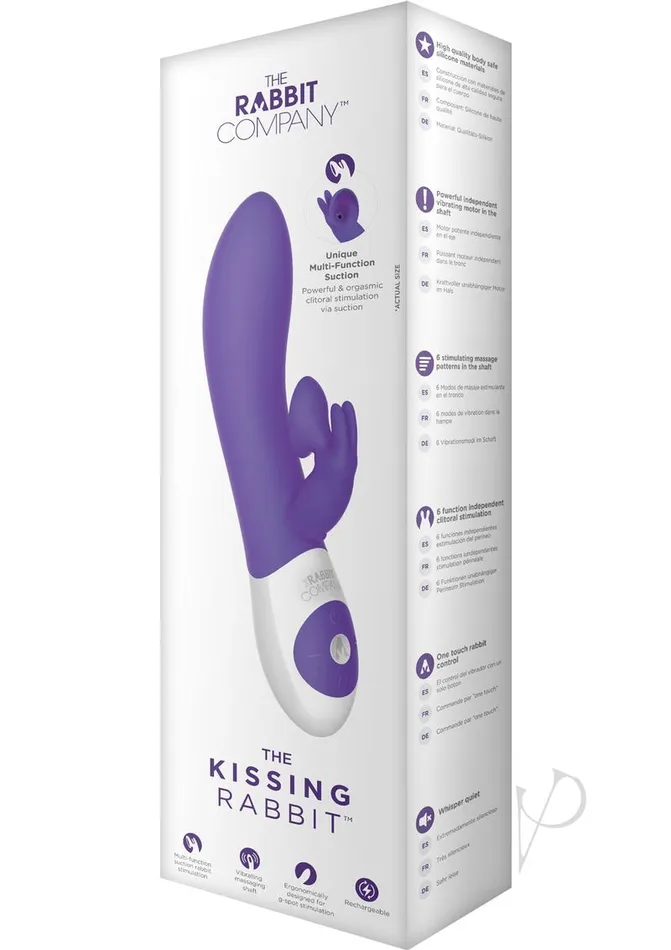 The Rabbit Company The Kissing Rabbit Rechargeable Silicone Vibrator with Clitoral Suction Purple The Rabbit Company Female Sex Toys The Rabbit Company The Kissing Rabbit Rechargeable Silicone Vibrator with Clitoral Suction Purple The Rabbit Company Female Sex Toys