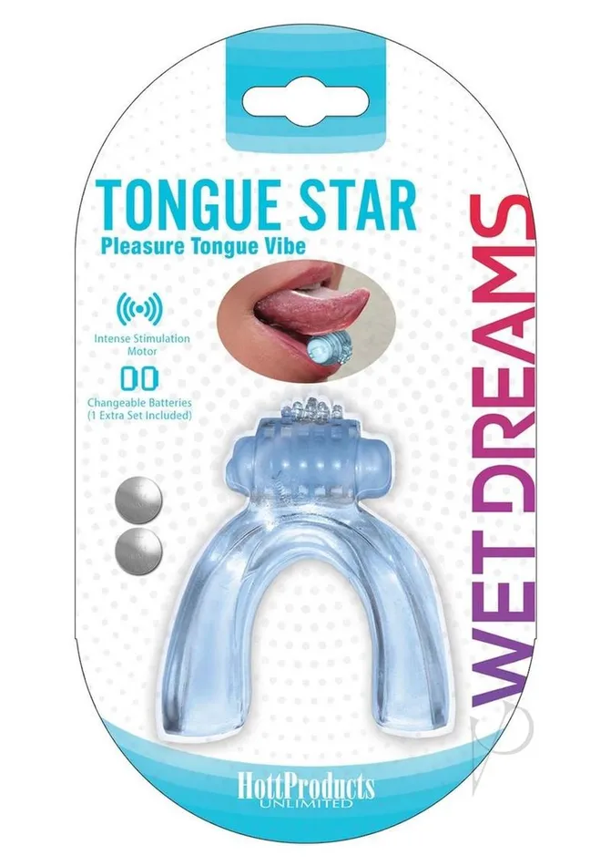 Tongue Star Pleasure Tongue Vibrator Blue Wet Dreams Vibrators
