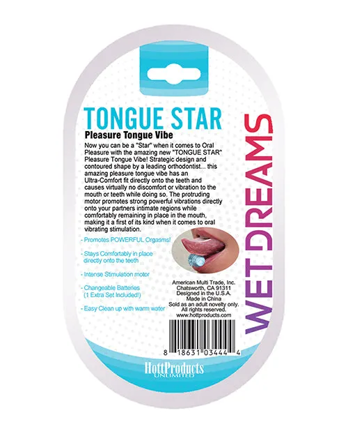 Tongue Star Pleasure Tongue Vibrator Blue Wet Dreams Vibrators
