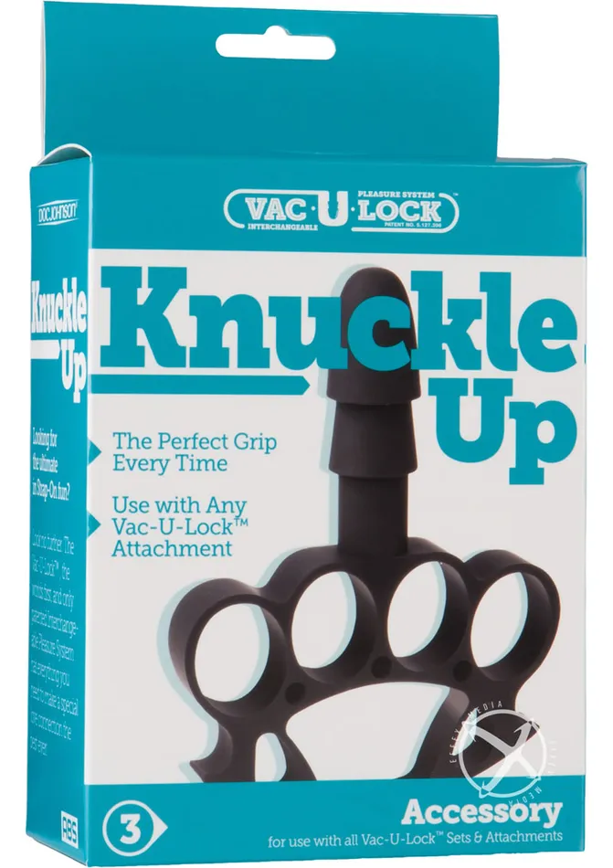 Vac U Lock Knuckle Up Black Vac U Lock Dildos