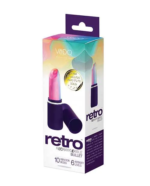 Vedo Vibrators VeDO Retro Rechargeable Bullet Lip Stick Vibe Purple