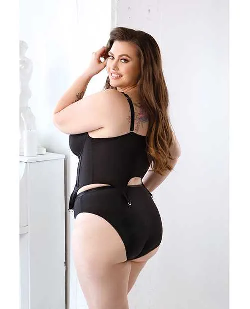 Vibrators Curve Sloan Cropped Bustier Top Panty Black 3X4X Curve By Fantasy Lingerie Vibrators Curve Sloan Cropped Bustier Top Panty Black 3X4X Curve By Fantasy Lingerie