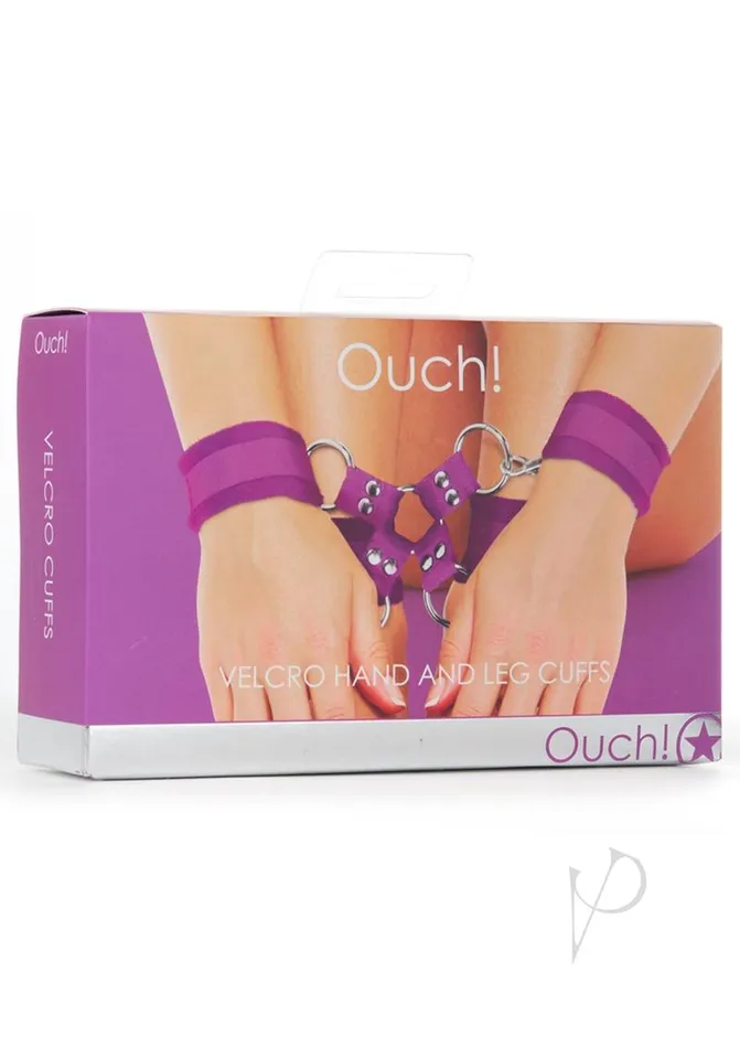 Vibrators Ouch Ouch Velcro Hand and Leg Cuffs Purple