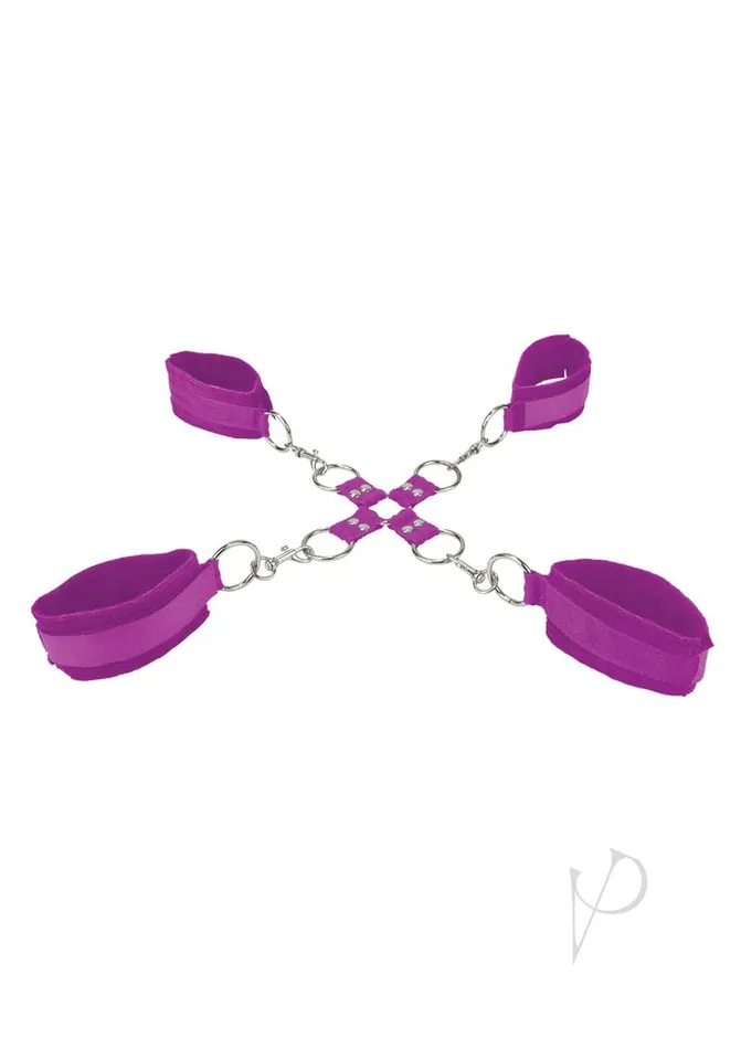 Vibrators Ouch Ouch Velcro Hand and Leg Cuffs Purple Vibrators Ouch Ouch Velcro Hand and Leg Cuffs Purple