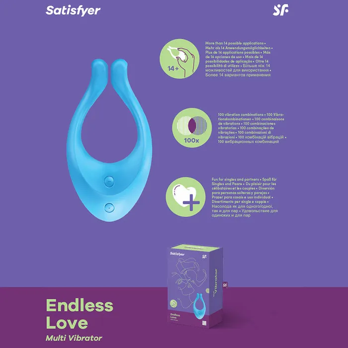 Vibrators Satisfyer Satisfyer Endless Love Blue Couples Stimulator