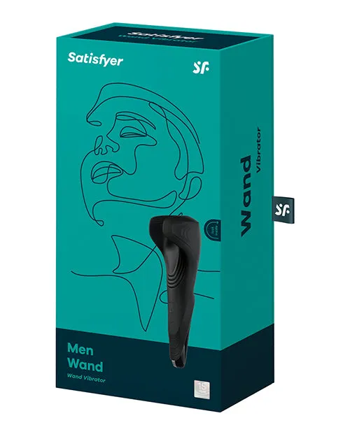 Vibrators Satisfyer Satisfyer Men Wand Male Masturbator USB Rechargeable Multi Function Waterproof Black