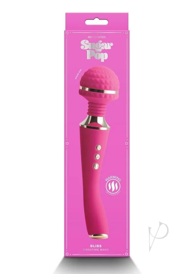 Vibrators Sugar Pop Sugar Pop Bliss Rechargeable Silicone Wand Massager Pink Vibrators Sugar Pop Sugar Pop Bliss Rechargeable Silicone Wand Massager Pink