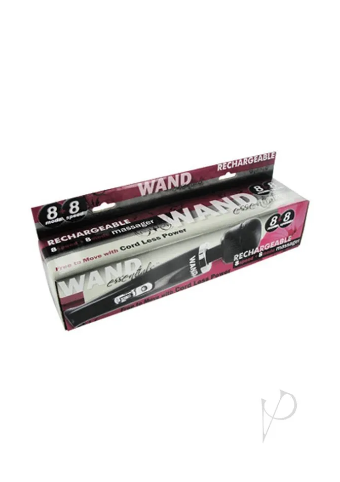 Vibrators Wand Essentials Wand Essentials 8 Speed 8 Function Rechargeable Wand Massager 110V Black Vibrators Wand Essentials Wand Essentials 8 Speed 8 Function Rechargeable Wand Massager 110V Black