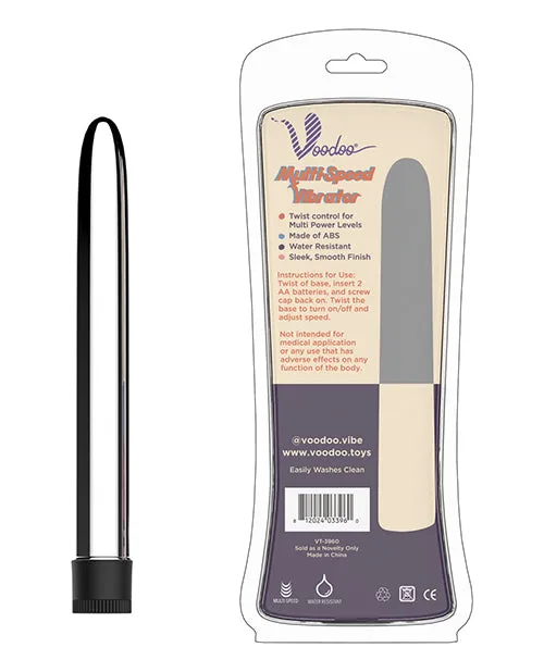 Voodoo 9 Multi Speed Vibrator Silver Voodoo Vibrators Voodoo 9 Multi Speed Vibrator Silver Voodoo Vibrators