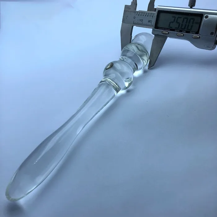 Wild Night Fantasies Clear Ribbed Glass Dildo 8 Inch Dildos