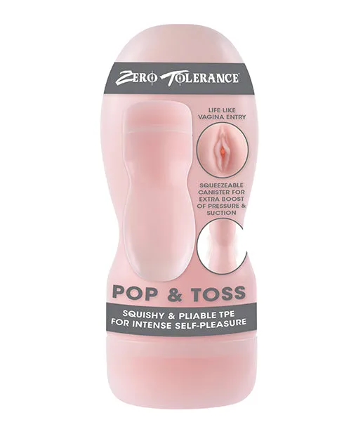 Zero Tolerance Pop and Toss Realistic Pussy Stroker Vanilla Zero Tolerance Male Sex Toys