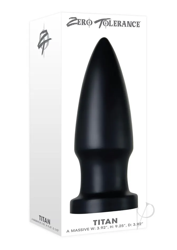 Zero Tolerance Titan Anal Plug Black Zero Tolerance Anal