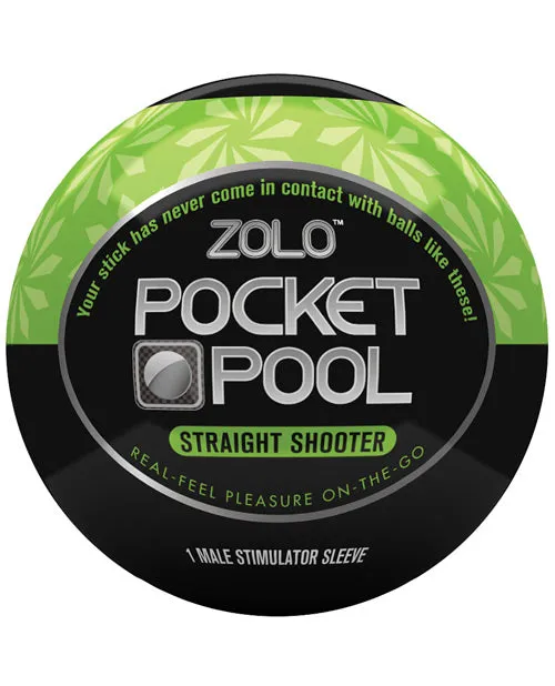 ZOLO Pocket Pool Straight Shooter Masturbator Sleeve Green Zolo Male Sex Toys ZOLO Pocket Pool Straight Shooter Masturbator Sleeve Green Zolo Male Sex Toys