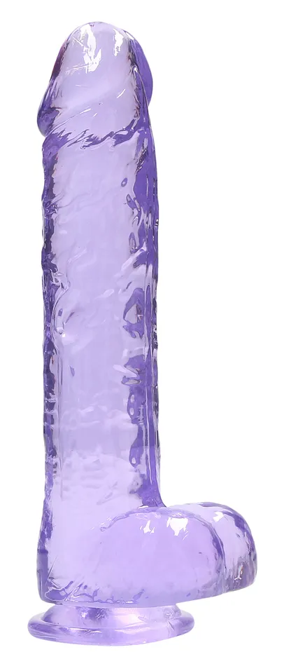 9 Inch Realistic Dildo With Balls Purple Shots RealRock Dildos