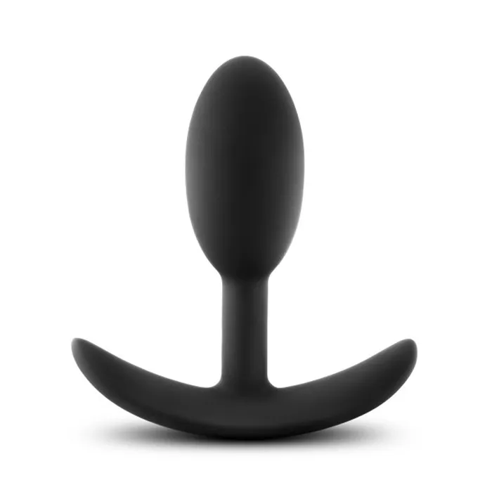 Anal Blush Anal Adventures Platinum Silicone Vibra Slim Plug Small Black