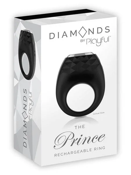 Anal Playful Diamonds The Prince Rechargeable Ring Black