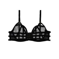 Anal Playful Promises Hustler Arielle Black Mesh Bra with Open Strap Back