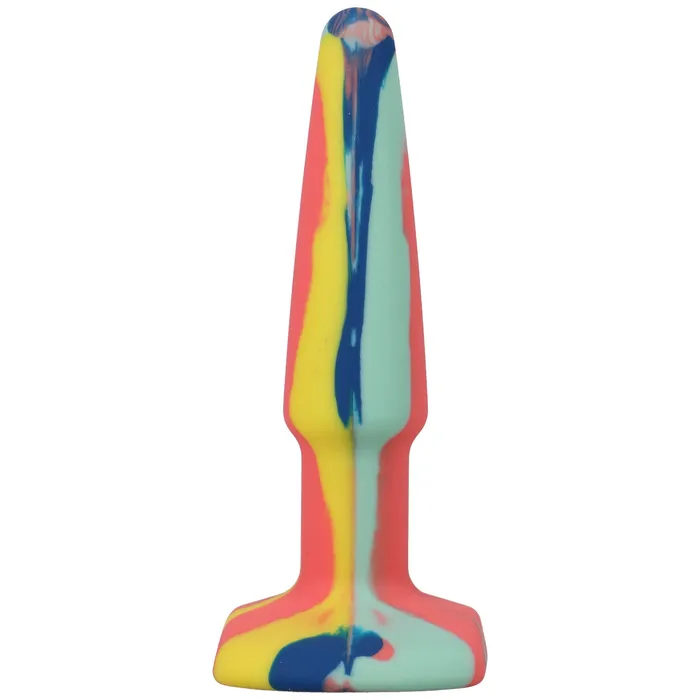 Anal Sale Specials APlay Groovy Silicone Anal Plug 4 Inch Sunrise