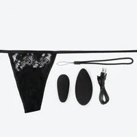 Anal Screaming O Premium Ergonomic Remote Panty Set Black