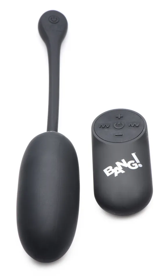 Anal XR Brands Bang 28x Plush Egg and Remote Black