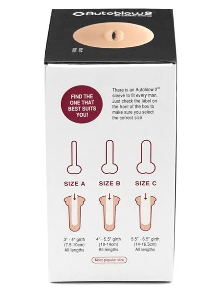 Autoblow Male Sex Toys Autoblow 2 compatible mouth sleeve size C White Autoblow Male Sex Toys Autoblow 2 compatible mouth sleeve size C White