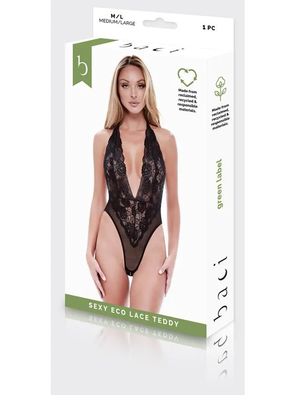 Baci Sexy Eco Lace Teddy Black ML Anal Baci Sexy Eco Lace Teddy Black ML Anal