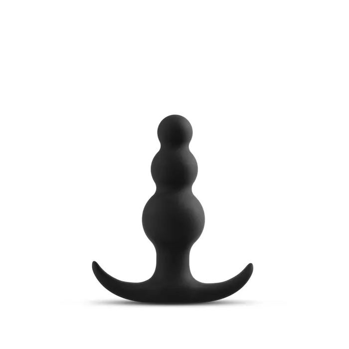 Blush Anal Adventures Platinum Beaded Plug Black Anal