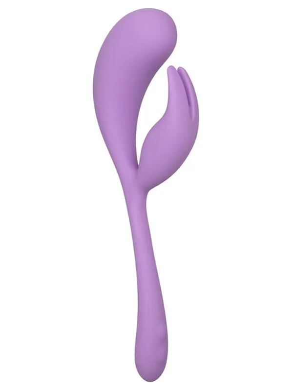 CalExotics Female Sex Toys Elle Liquid Silicone Dual Flicker
