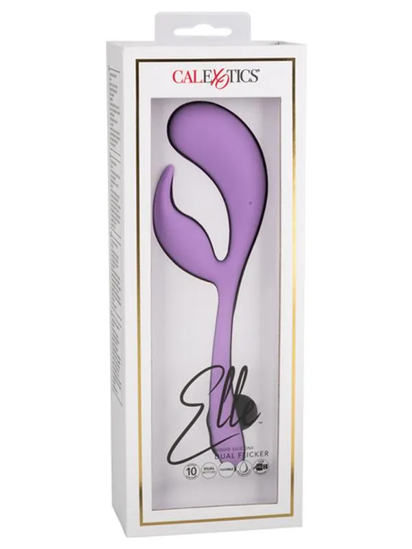 CalExotics Female Sex Toys Elle Liquid Silicone Dual Flicker