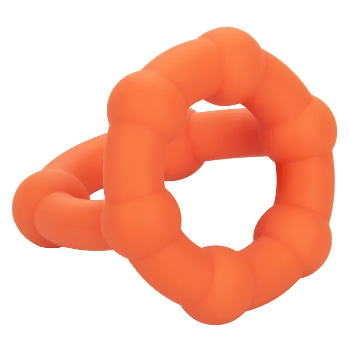 CalExotics Male Sex Toys Alpha Liquid Silicone All Star Ring Orange