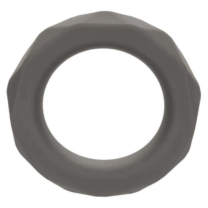 CalExotics Male Sex Toys Alpha Liquid Silicone Prolong Prismatic Ring Gray