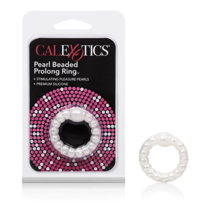 CalExotics Pearl Beaded Prolong Rings White Anal