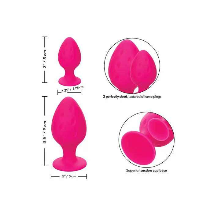 Cheeky Butt Plug Duo Pink California Exotic Anal Cheeky Butt Plug Duo Pink California Exotic Anal