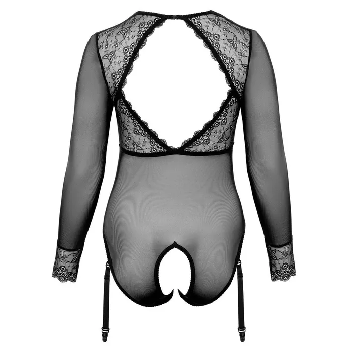 Cottelli Curves Long Sleeved Crotchless Body Cottelli Collection Female Sex Toys