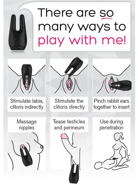 Diamonds The Countess Mini Rabbit Ears Massager Pink Playful Vibrators