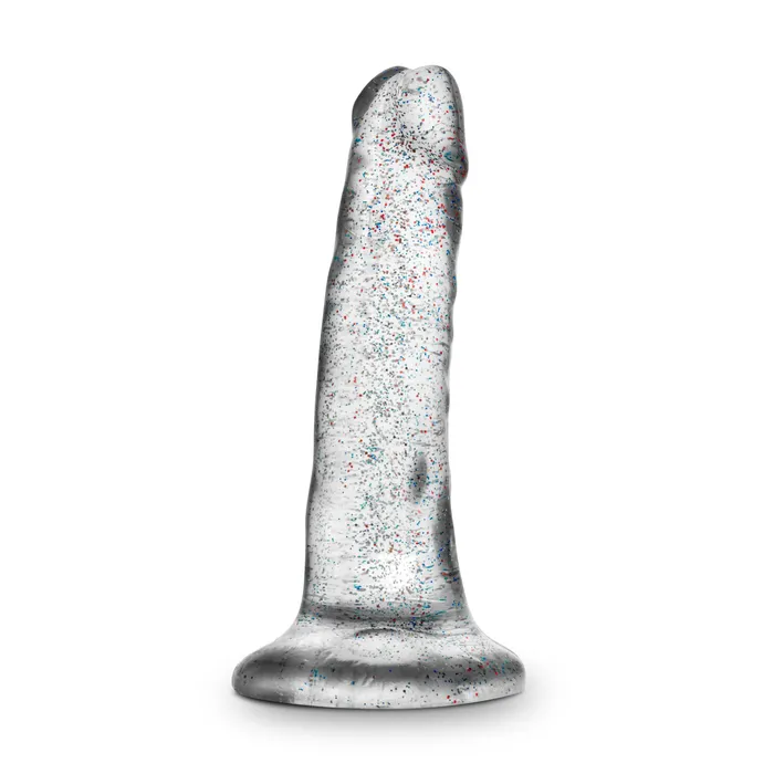 Dildos Blush Naturally Yours 55 Inch Glitter Dong Sparkling Clear