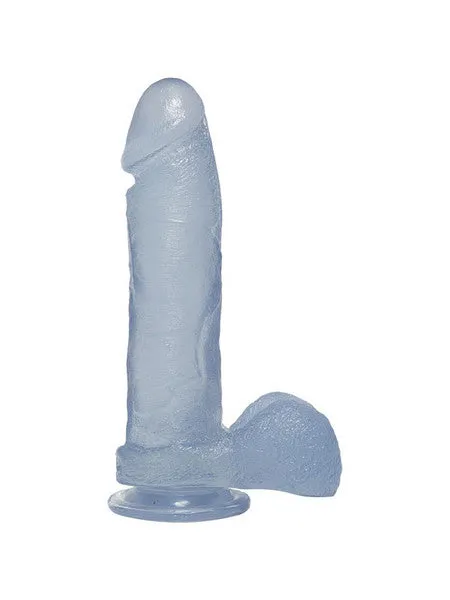 Dildos Doc Johnson Crystal Jellies 8 Inch Realistic Cock with Balls Clear