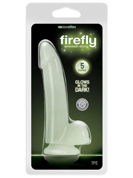 Dildos Firefly Smooth Glowing Dong 5 in Clear NS Novelties