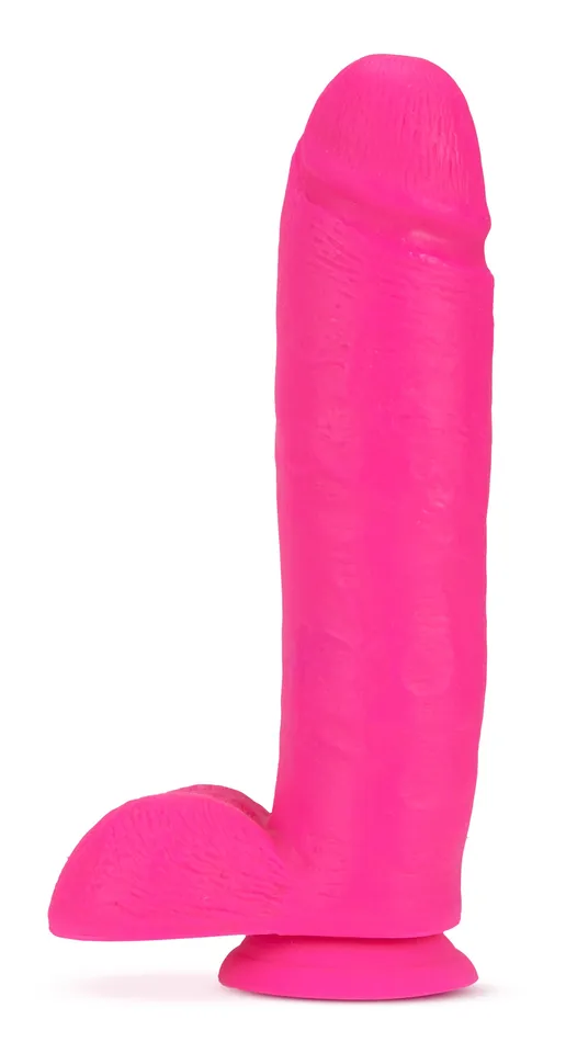 Dildos Neo 10 Inch Dual Density Dildo Neon Pink Blush