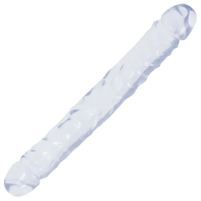 Doc Johnson Crystal Jellies Jr Double Dong 12 Inch Clear Dildos