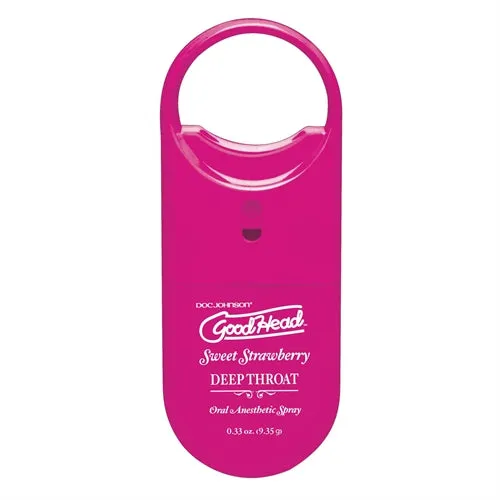 Doc Johnson Good Head to Go Deep Throat Spray Sweet Strawberry Vibrators