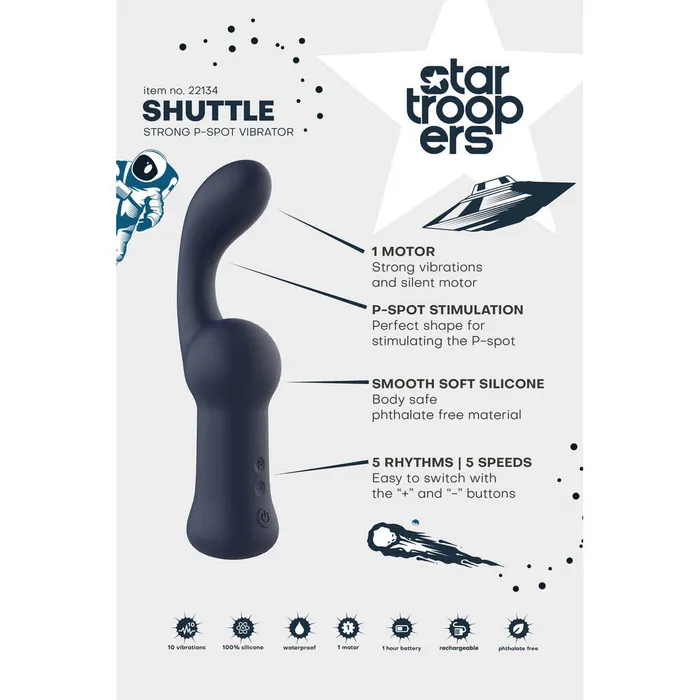 Dream Toys Vibrators Startroopers Shuttle Strong PSpot Vibe