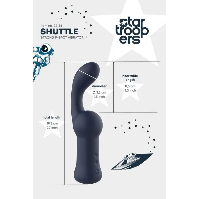 Dream Toys Vibrators Startroopers Shuttle Strong PSpot Vibe