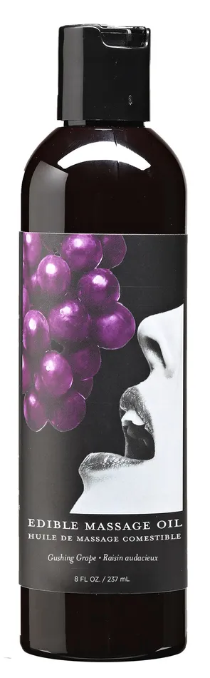 Earthly Body Edible Massage Oil Grape 8 Fl Oz Couples